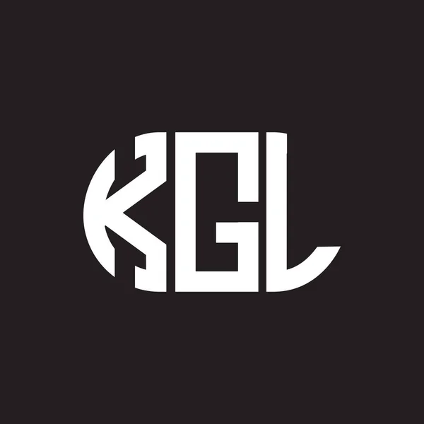 Kgl Lettera Logo Design Sfondo Nero Kgl Creativo Iniziali Lettera — Vettoriale Stock