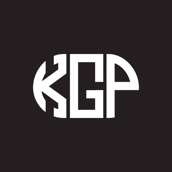 Kgp Logo Ontwerp Zwarte Achtergrond Kgp Creatieve Initialen Letter Logo — Stockvector