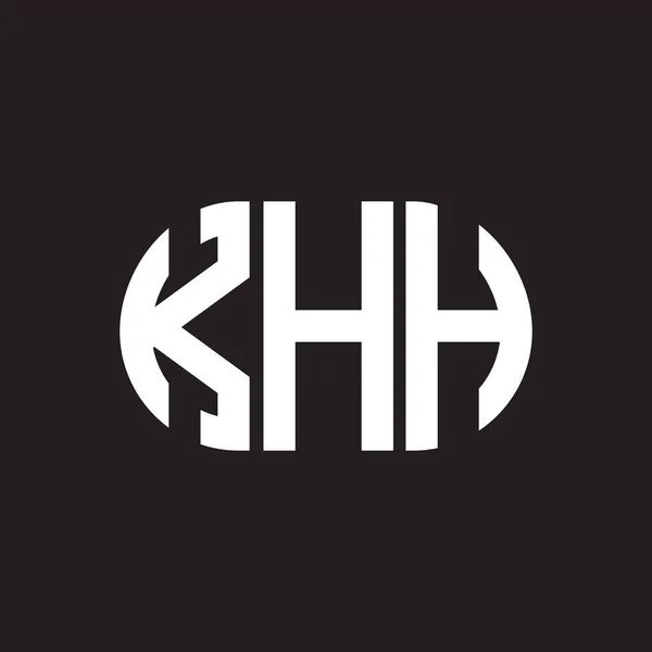 黒の背景にKhh文字のロゴデザイン Khhクリエイティブイニシャルレターロゴコンセプト Khh文字のデザイン — ストックベクタ