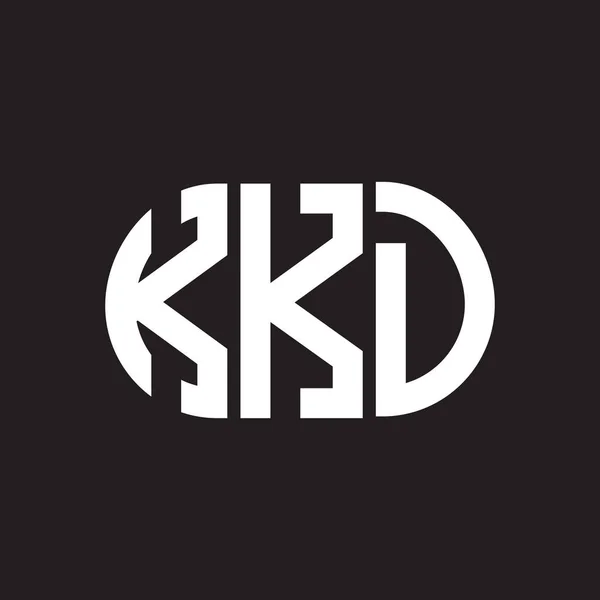 Σχεδιασμός Λογότυπου Γράμματος Kkd Μαύρο Φόντο Kkd Δημιουργικό Πρωτότυπο Γράμμα — Διανυσματικό Αρχείο