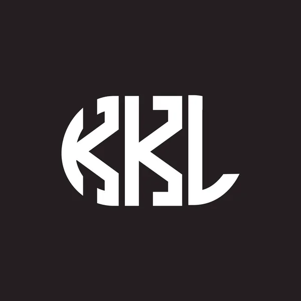 Diseño Del Logotipo Letra Kkl Sobre Fondo Negro Kkl Iniciales — Archivo Imágenes Vectoriales