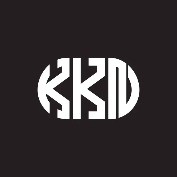 Kkn Brev Logo Design Svart Bakgrund Kkn Creative Initials Letter — Stock vektor