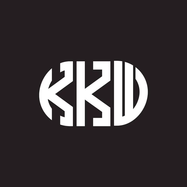 Kkw Brev Logotyp Design Svart Bakgrund Kkw Kreativa Initialer Brev — Stock vektor