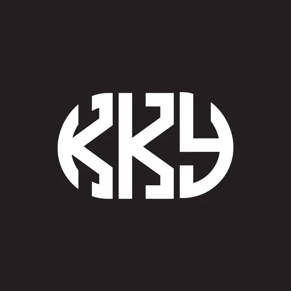 Kky Letter Logo Ontwerp Zwarte Achtergrond Kky Creatieve Initialen Letter — Stockvector