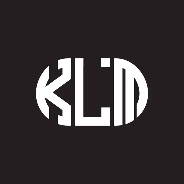 Klm Lettera Logo Design Sfondo Nero Klm Creativo Iniziali Lettera — Vettoriale Stock