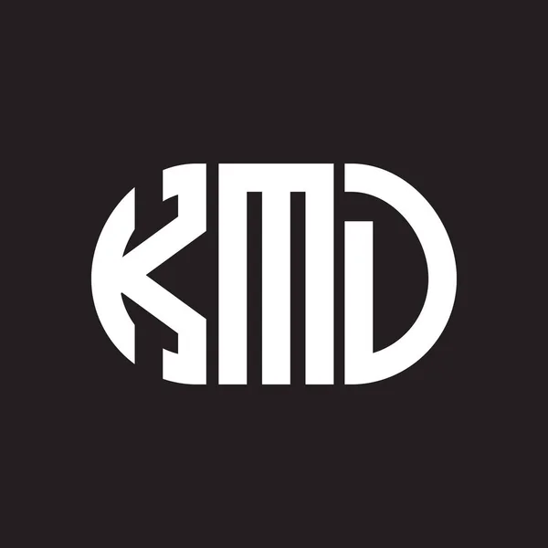 Σχεδιασμός Λογότυπου Γραμμάτων Kmd Μαύρο Φόντο Δημιουργικά Αρχικά Kmd Έννοια — Διανυσματικό Αρχείο