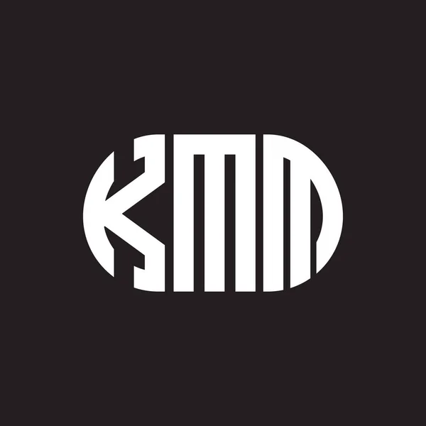 Σχεδιασμός Λογότυπου Γραμμάτων Kmm Μαύρο Φόντο Έννοια Λογοτύπου Δημιουργικών Αρχικών — Διανυσματικό Αρχείο