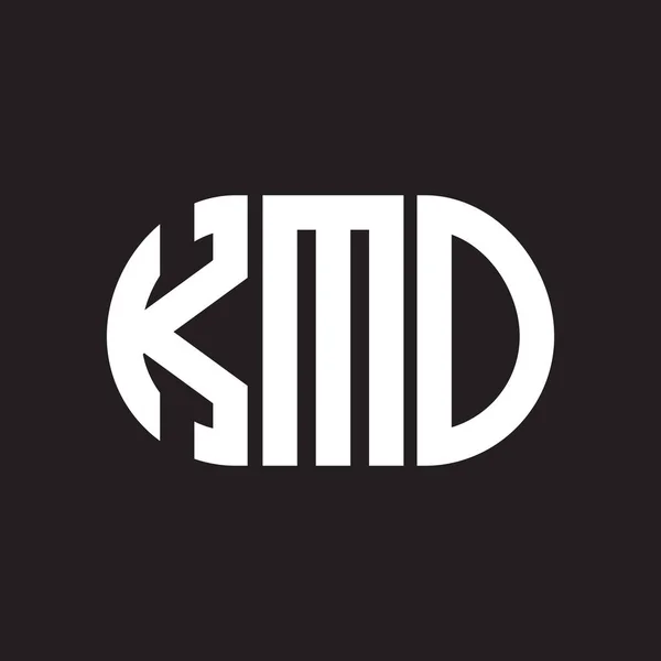 Kmo Logo Ontwerp Zwarte Achtergrond Kmo Creatief Initialen Letter Logo — Stockvector