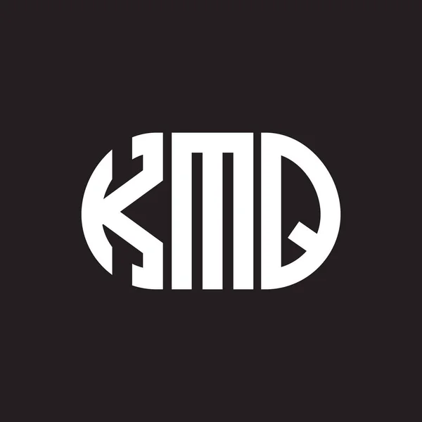 Kmq Logo Ontwerp Zwarte Achtergrond Kmq Creatieve Initialen Letter Logo — Stockvector