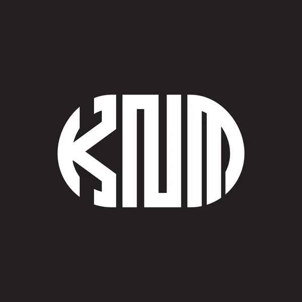 Knm Logo Ontwerp Zwarte Achtergrond Knm Creatieve Initialen Letterlogo Concept — Stockvector