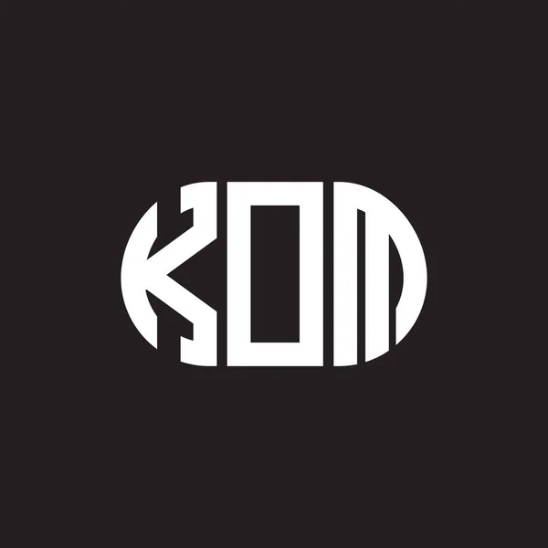 Kom Logo Ontwerp Zwarte Achtergrond Kom Creatieve Initialen Letter Logo — Stockvector