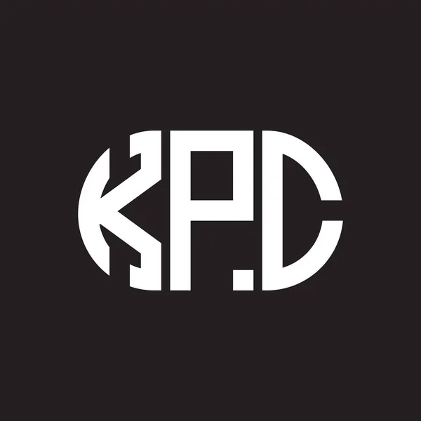 Kpc Дизайн Літер Чорному Тлі Творчі Ініціали Kpc Мають Поняття — стоковий вектор