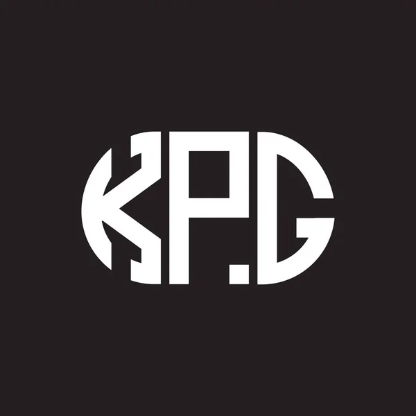 Kpg Logo Ontwerp Zwarte Achtergrond Kpg Creatieve Initialen Letter Logo — Stockvector