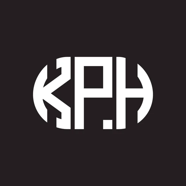 Kph Letter Logo Design Auf Schwarzem Hintergrund Kph Kreative Initialen — Stockvektor