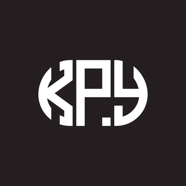 Kpy Letter Logo Ontwerp Zwarte Achtergrond Kpy Creatieve Initialen Letter — Stockvector