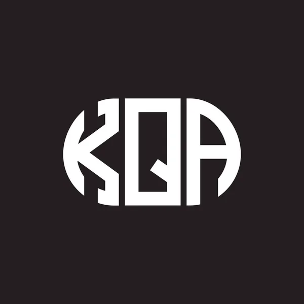 Design Písmene Kqa Černém Pozadí Kqa Kreativní Iniciály Konceptu Písmen — Stockový vektor