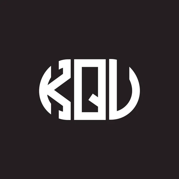 Kqv Дизайн Логотипу Літер Чорному Тлі Творчі Ініціали Kqv Мають — стоковий вектор