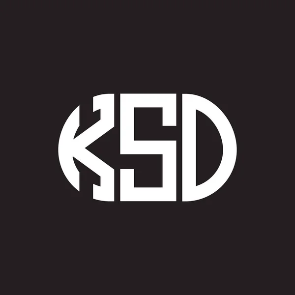 Дизайн Логотипа Kso Черном Фоне Концепция Логотипа Ксо Буквенными Инициалами — стоковый вектор