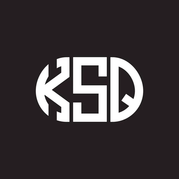 Дизайн Логотипа Ksq Чёрном Фоне Концепция Логотипа Буквенными Инициалами Ksq — стоковый вектор