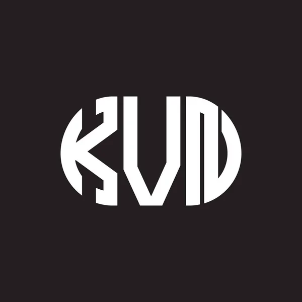 Kvn Letter Logo Ontwerp Zwarte Achtergrond Kvn Creatief Initialen Letter — Stockvector