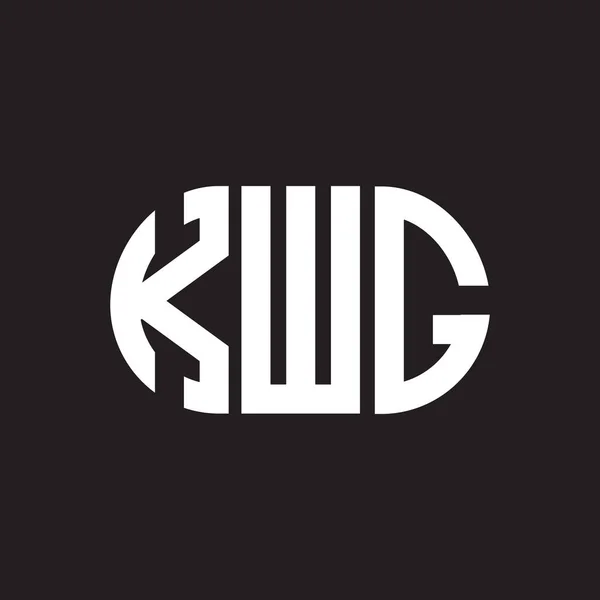 Kwg Logo Ontwerp Zwarte Achtergrond Kwg Creatieve Initialen Letterlogo Concept — Stockvector