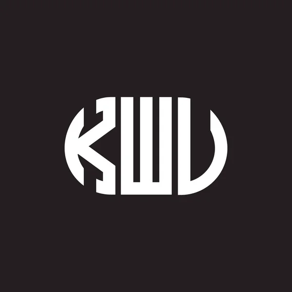 Дизайн Логотипа Kwv Чёрном Фоне Kwv Креативные Инициалы Буквенная Концепция — стоковый вектор