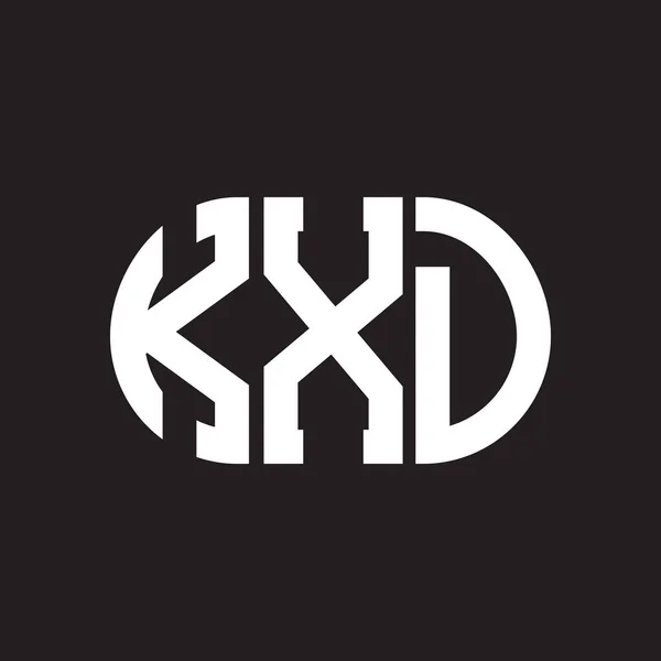 Kxd Brev Logotyp Design Svart Bakgrund Kxd Kreativa Initialer Brev — Stock vektor
