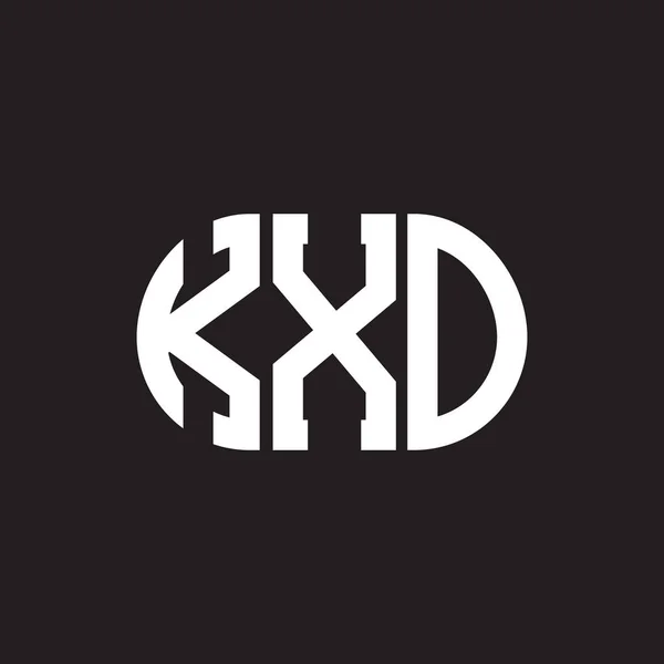 Kxo Letter Logo Ontwerp Zwarte Achtergrond Kxo Creatieve Initialen Letter — Stockvector