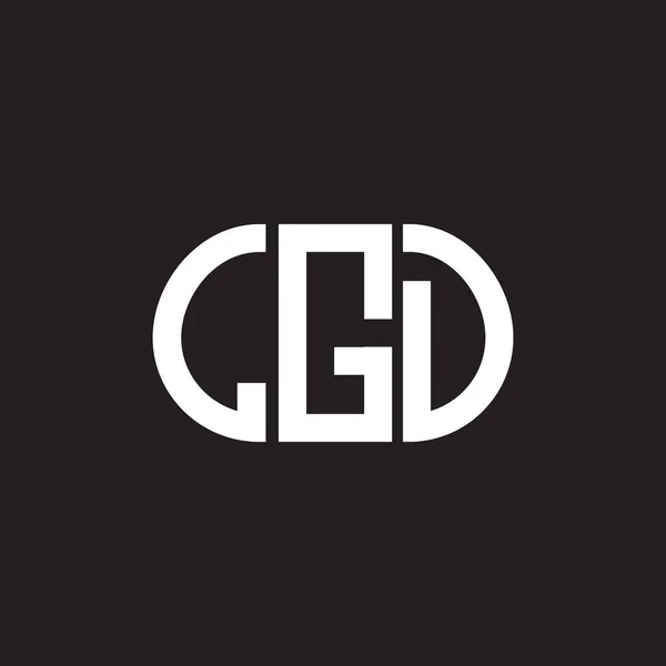 Lgd Letter Logo Ontwerp Zwarte Achtergrond Lgd Creatieve Initialen Letter — Stockvector