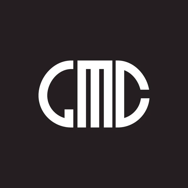 Lmc Písmeno Logo Design Černém Pozadí Lmc Kreativní Iniciály Koncept — Stockový vektor