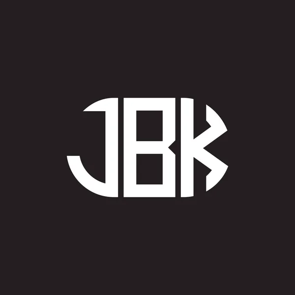 Diseño Del Logotipo Letra Printjbk Sobre Fondo Negro Jbk Iniciales — Archivo Imágenes Vectoriales