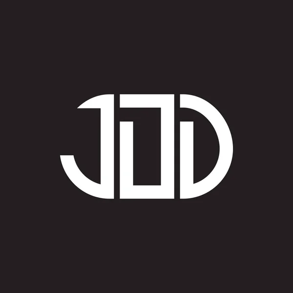 Jdd Letter Logo Design Black Background Jdd Creative Initials Letter — Stock Vector