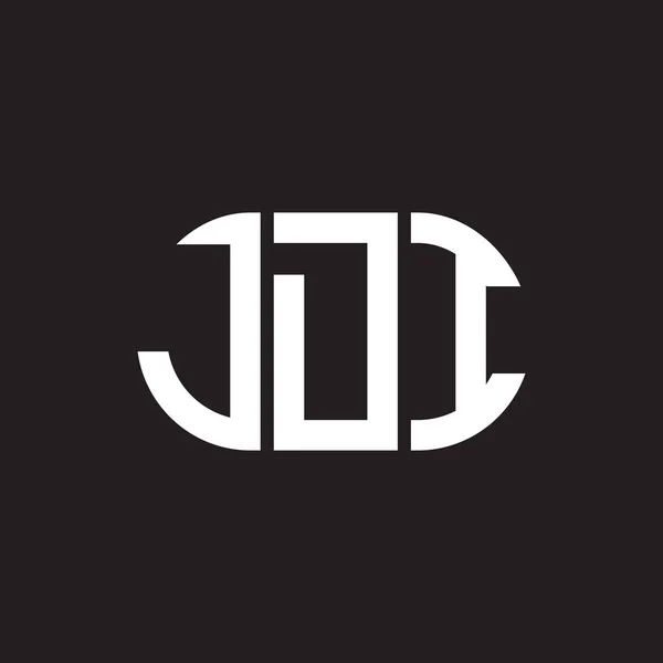 Jdi Letter Logo Design Black Background Jdi Creative Initials Letter — Stock Vector