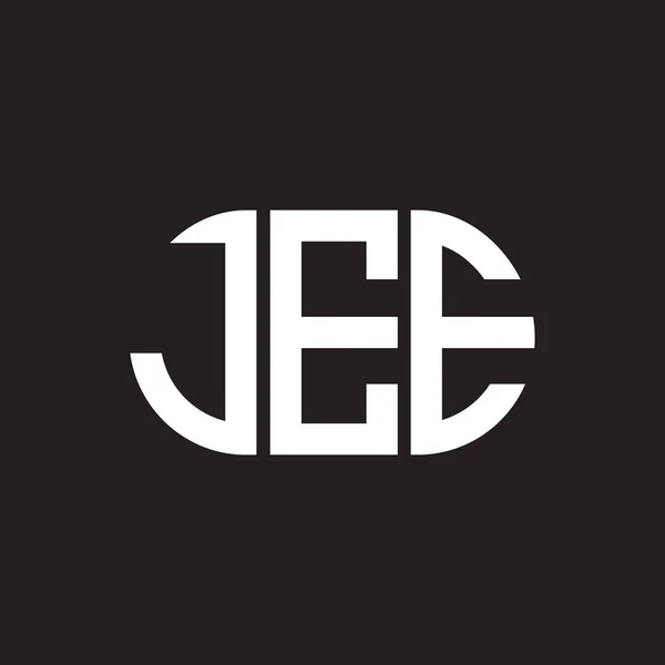 Σχεδιασμός Λογότυπου Jee Μαύρο Φόντο Δημιουργικά Αρχικά Jee Έννοια Λογότυπο — Διανυσματικό Αρχείο