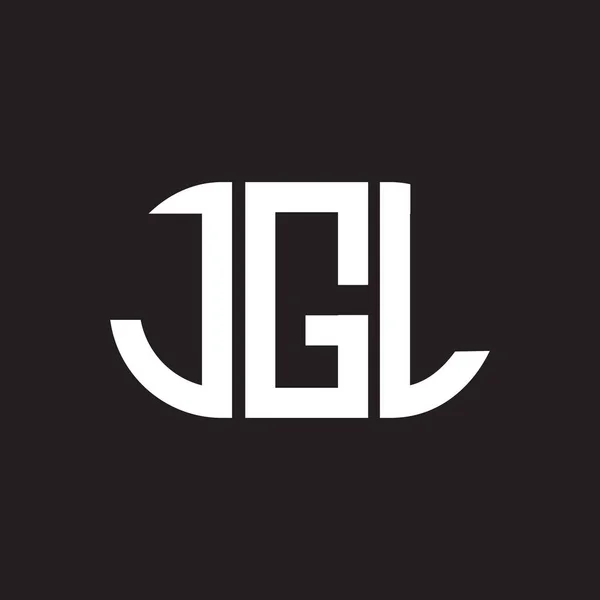 Diseño Del Logotipo Letra Jgl Sobre Fondo Negro Jgl Iniciales — Vector de stock