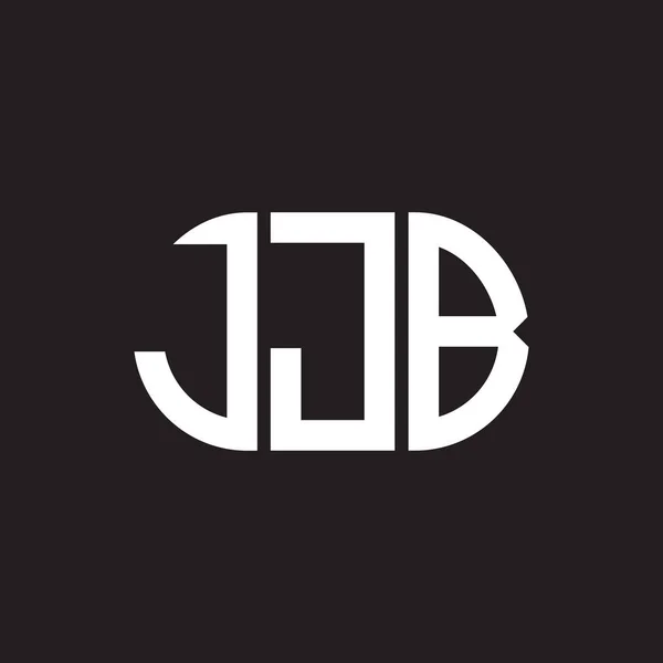 黒い背景にJjbの文字ロゴデザイン Jjbクリエイティブイニシャルレターロゴコンセプト Jjb手紙デザイン — ストックベクタ