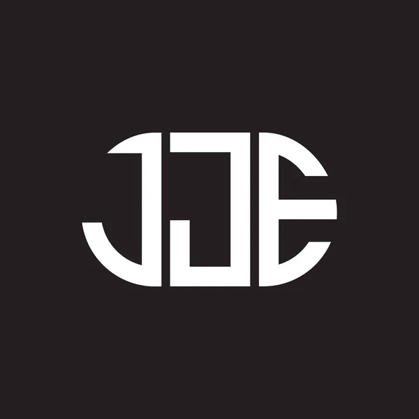 Diseño Del Logotipo Letra Jje Sobre Fondo Negro Jje Iniciales — Archivo Imágenes Vectoriales