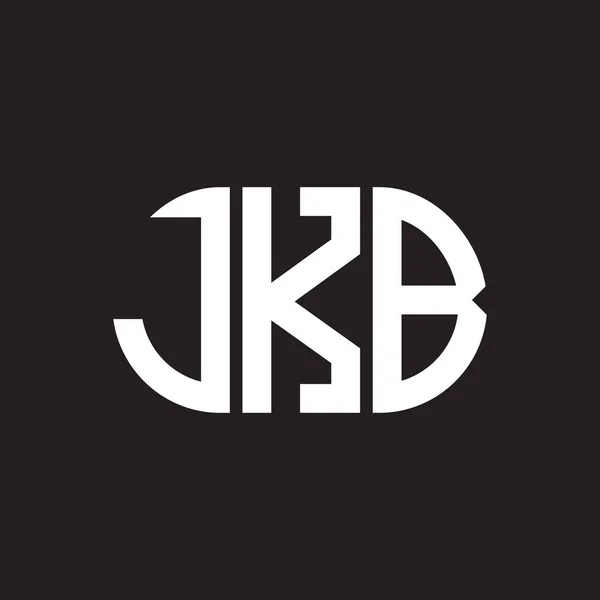 Diseño Del Logotipo Letra Jkb Sobre Fondo Negro Jkb Iniciales — Archivo Imágenes Vectoriales