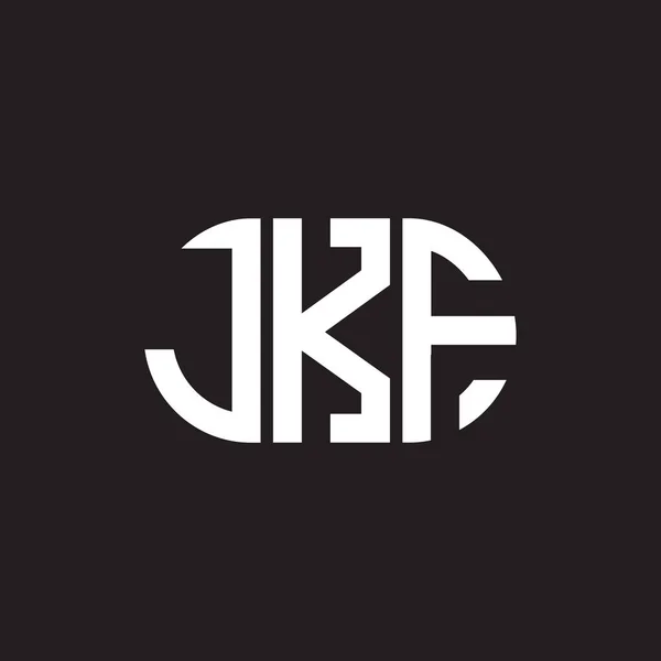 Diseño Del Logotipo Letra Jkf Sobre Fondo Negro Jkf Iniciales — Archivo Imágenes Vectoriales