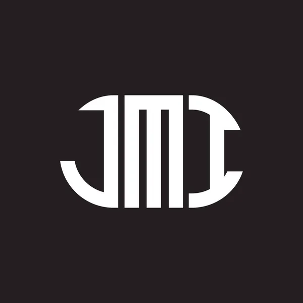 Jmi Letter Logo Design Black Background Jmi Creative Initials Letter — Stock Vector