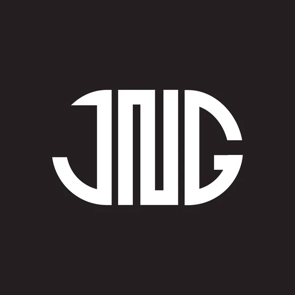 Jng Lettre Logo Design Sur Fond Noir Jng Initiales Créatives — Image vectorielle