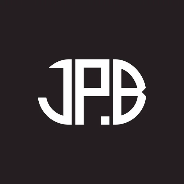 Jpb Brev Logo Design Sort Baggrund Jpb Kreative Initialer Brev – Stock-vektor