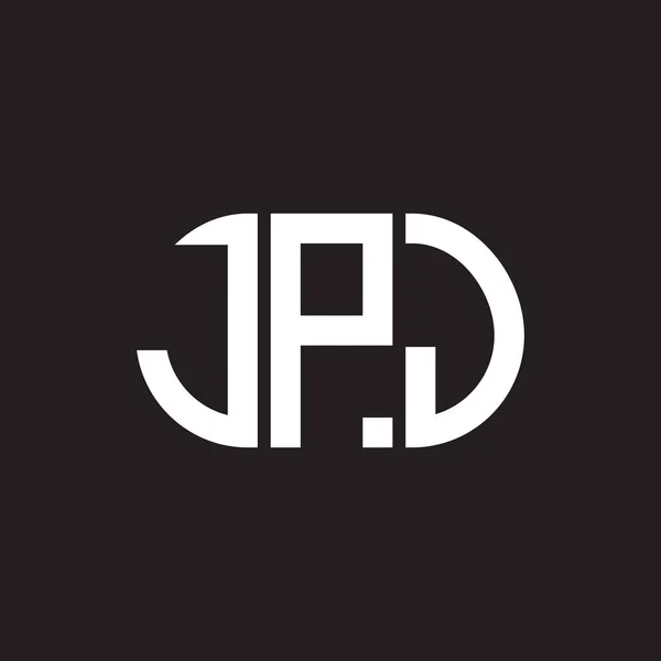 ブラックを基調としたJpjレターロゴデザイン Jpjクリエイティブイニシャルレターロゴコンセプト Jpjレターデザイン — ストックベクタ