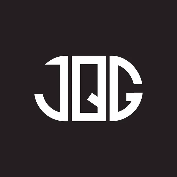 Σχεδιασμός Λογότυπου Γραμμάτων Jqg Μαύρο Φόντο Jqg Δημιουργικό Πρωτότυπο Γράμμα — Διανυσματικό Αρχείο