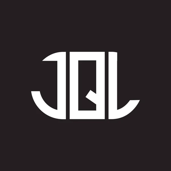 Jql Brev Logotyp Design Svart Bakgrund Jql Kreativa Initialer Brev — Stock vektor