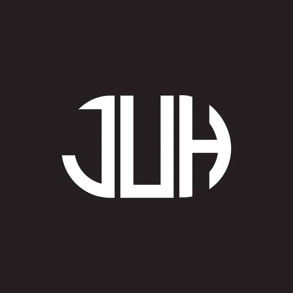 Juh Letter Logo Design Black Background Juh Creative Initials Letter — Stock Vector