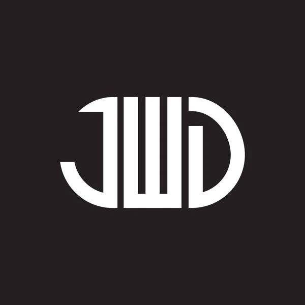 Σχεδιασμός Λογοτύπου Jwd Γραμμάτων Μαύρο Φόντο Jwd Δημιουργικά Αρχικά Γράμμα — Διανυσματικό Αρχείο