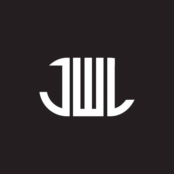 Jwl Letter Logo Design Black Background Jwl Creative Initials Letter — Stock Vector