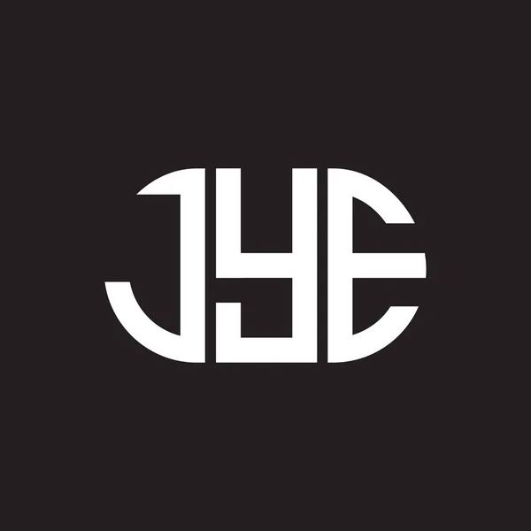 Σχεδιασμός Λογότυπου Γραμμάτων Jye Μαύρο Φόντο Jye Δημιουργικό Πρωτότυπο Γράμμα — Διανυσματικό Αρχείο