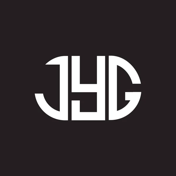 Diseño Del Logotipo Letra Jyg Sobre Fondo Negro Jyg Iniciales — Archivo Imágenes Vectoriales